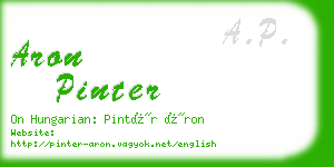 aron pinter business card